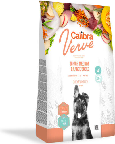 Calibra Dog Verve GF Junior M&L Chicken&Duck